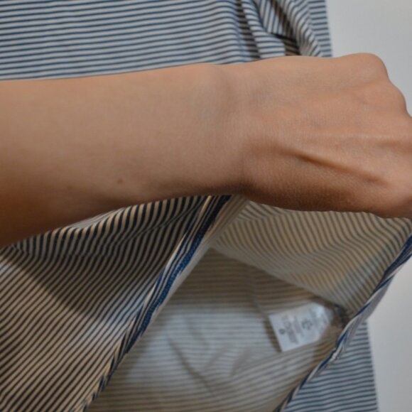 Wonder Nation White-Blue Stripes Prints Long Sleeves Tee Girls L (10-12) Plus - Picture 3 of 4